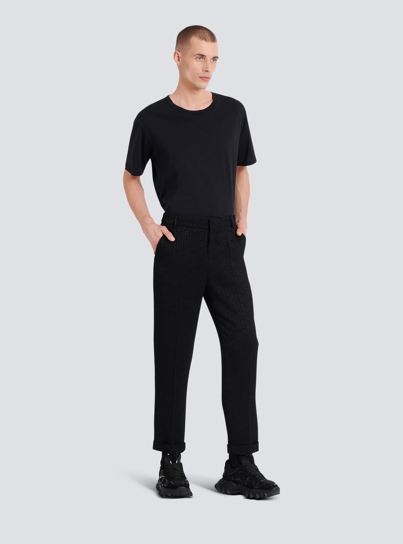 Monogrammed jacquard suit trousers 3