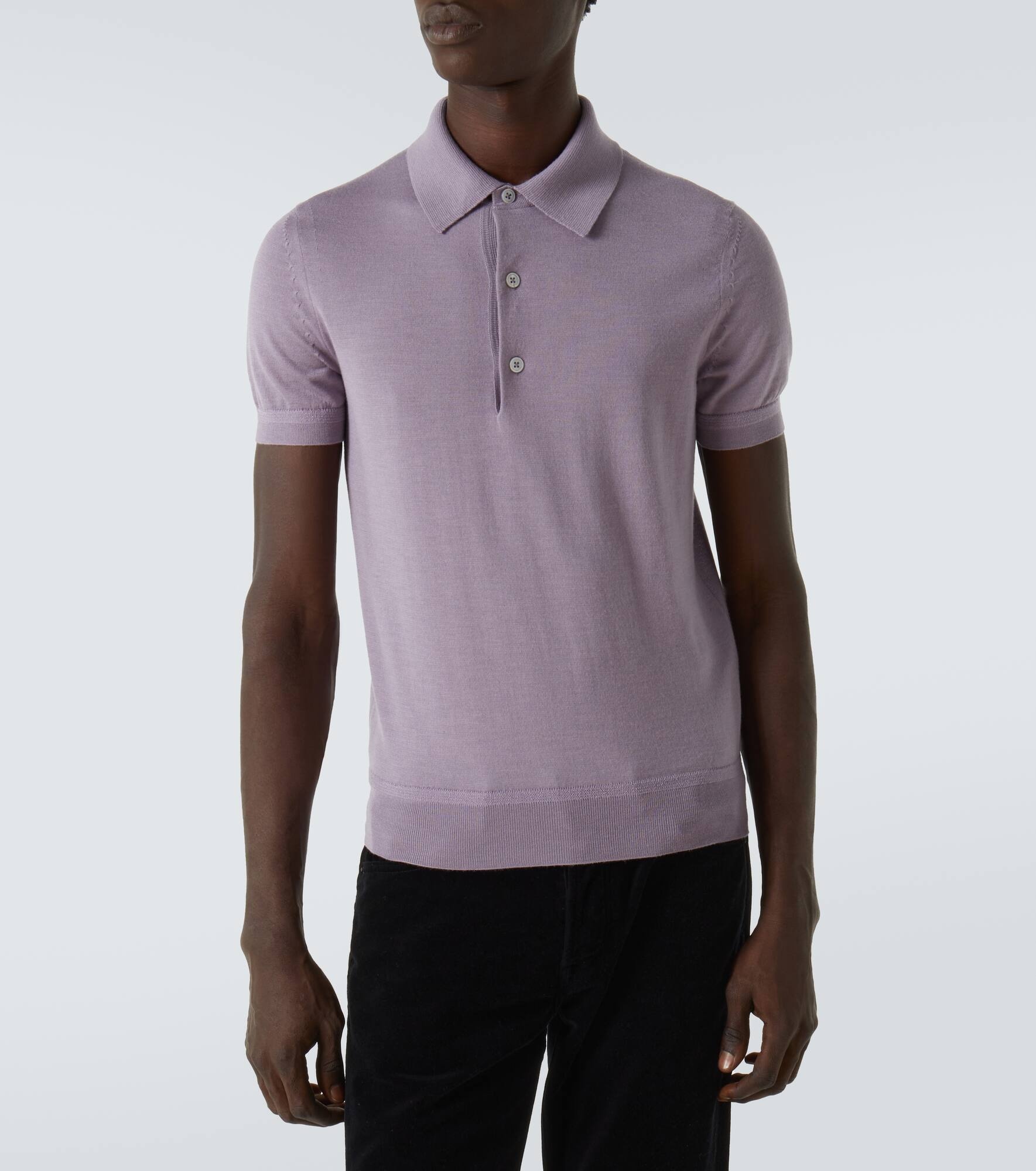 Cashmere and silk polo sweater - 3