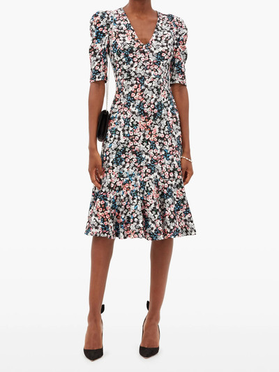 Erdem Ottavia Meadow-print jersey dress outlook