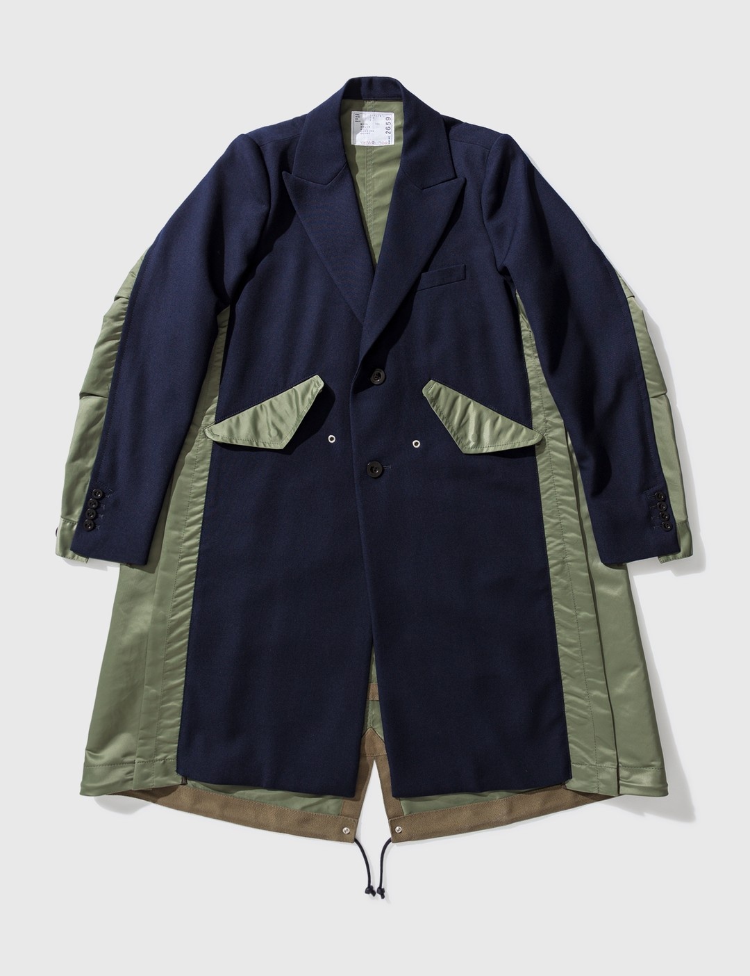 WOOL SURGE X NYLON TWILL COAT - 1