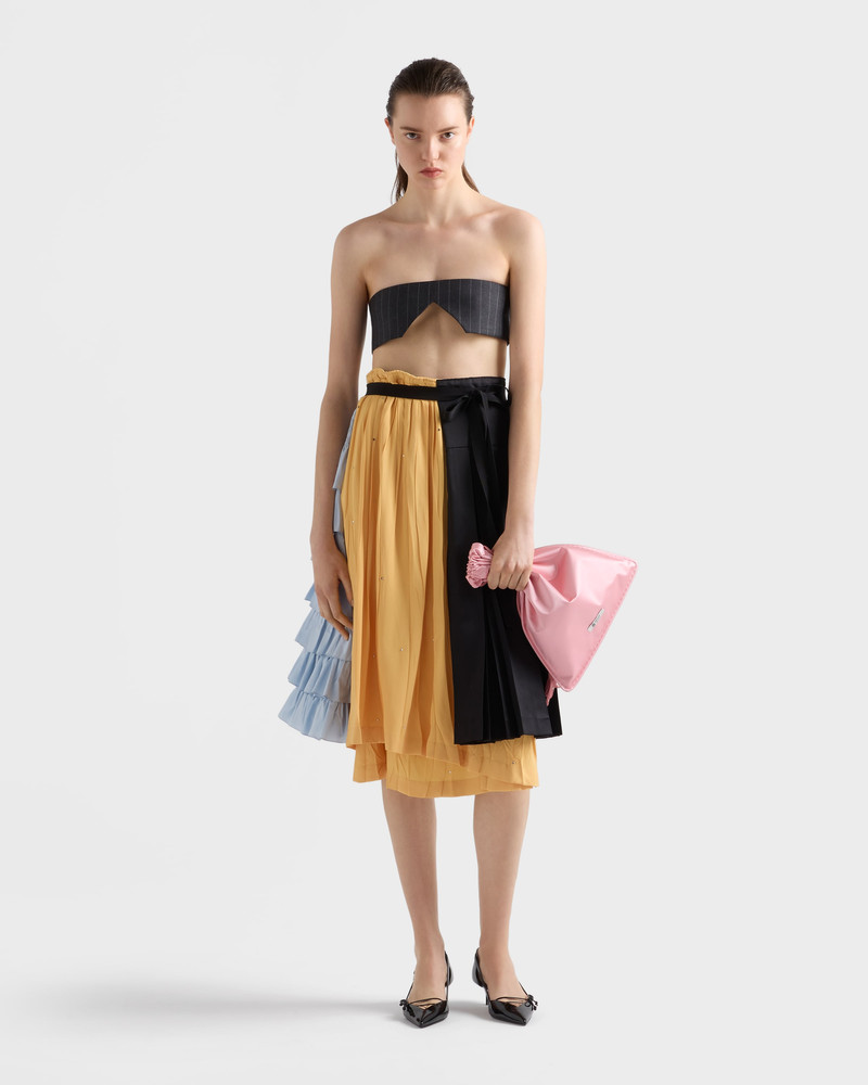 Prada Pinstripe wool bandeau top outlook