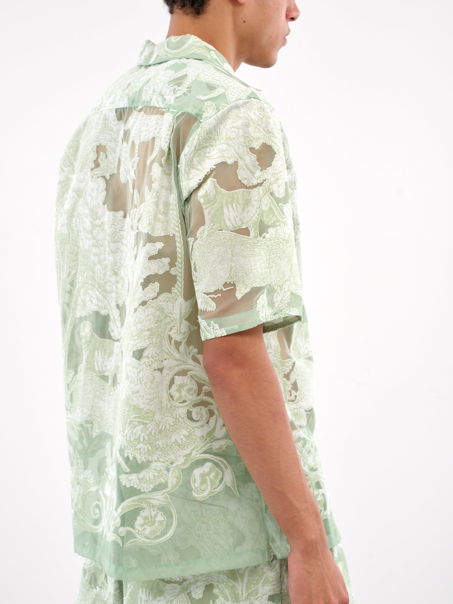 Sheer Patterned Shirt - 5