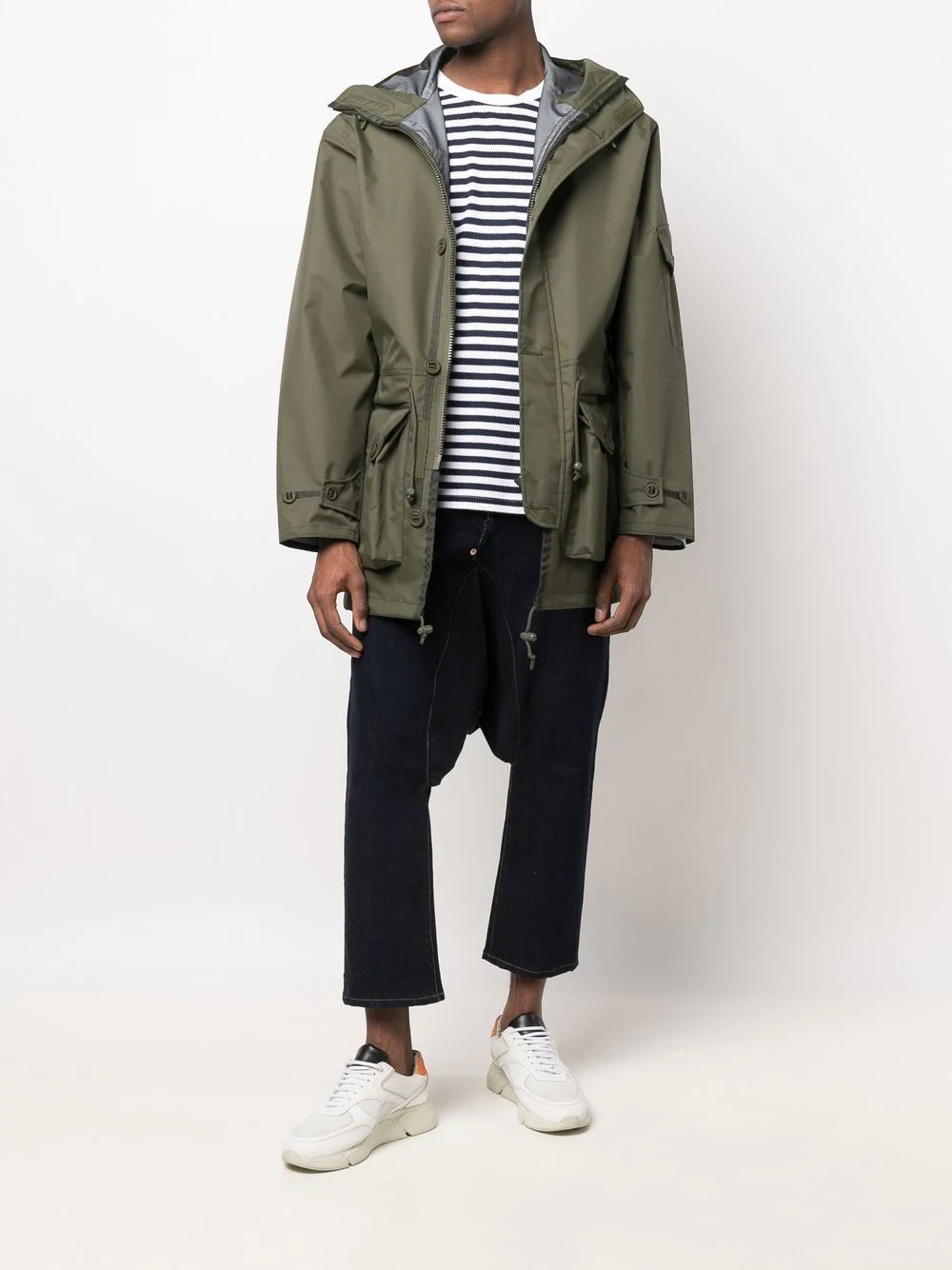 zip-up hooded coat - 2