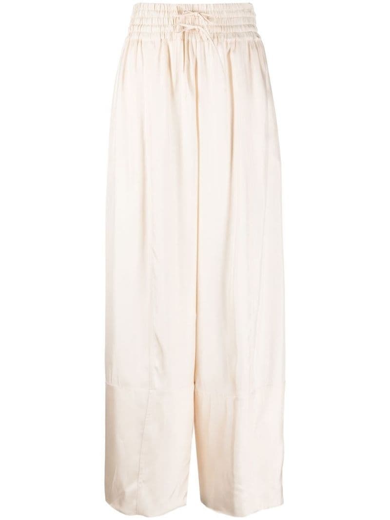 pressed-crease palazzo pants - 1