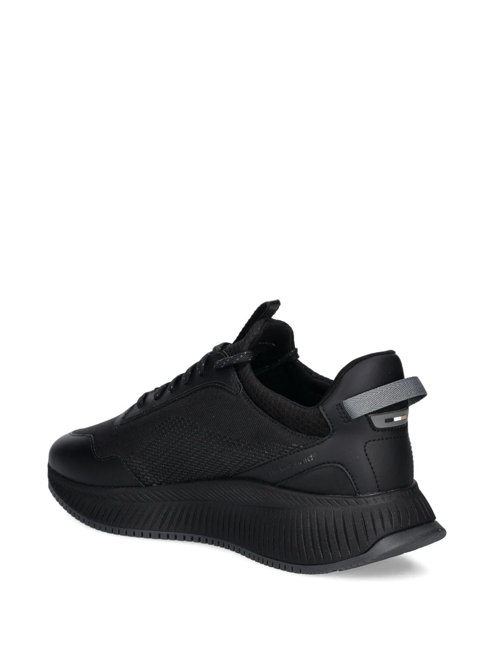 textured lace-up low-top sneakers - 2