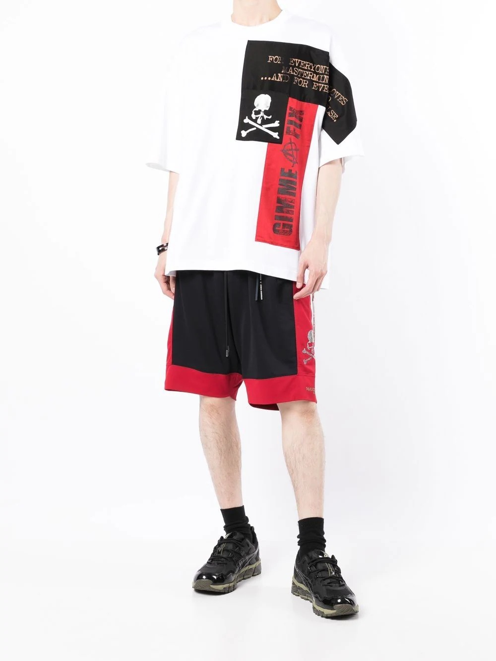 contrast-trim logo shorts - 2