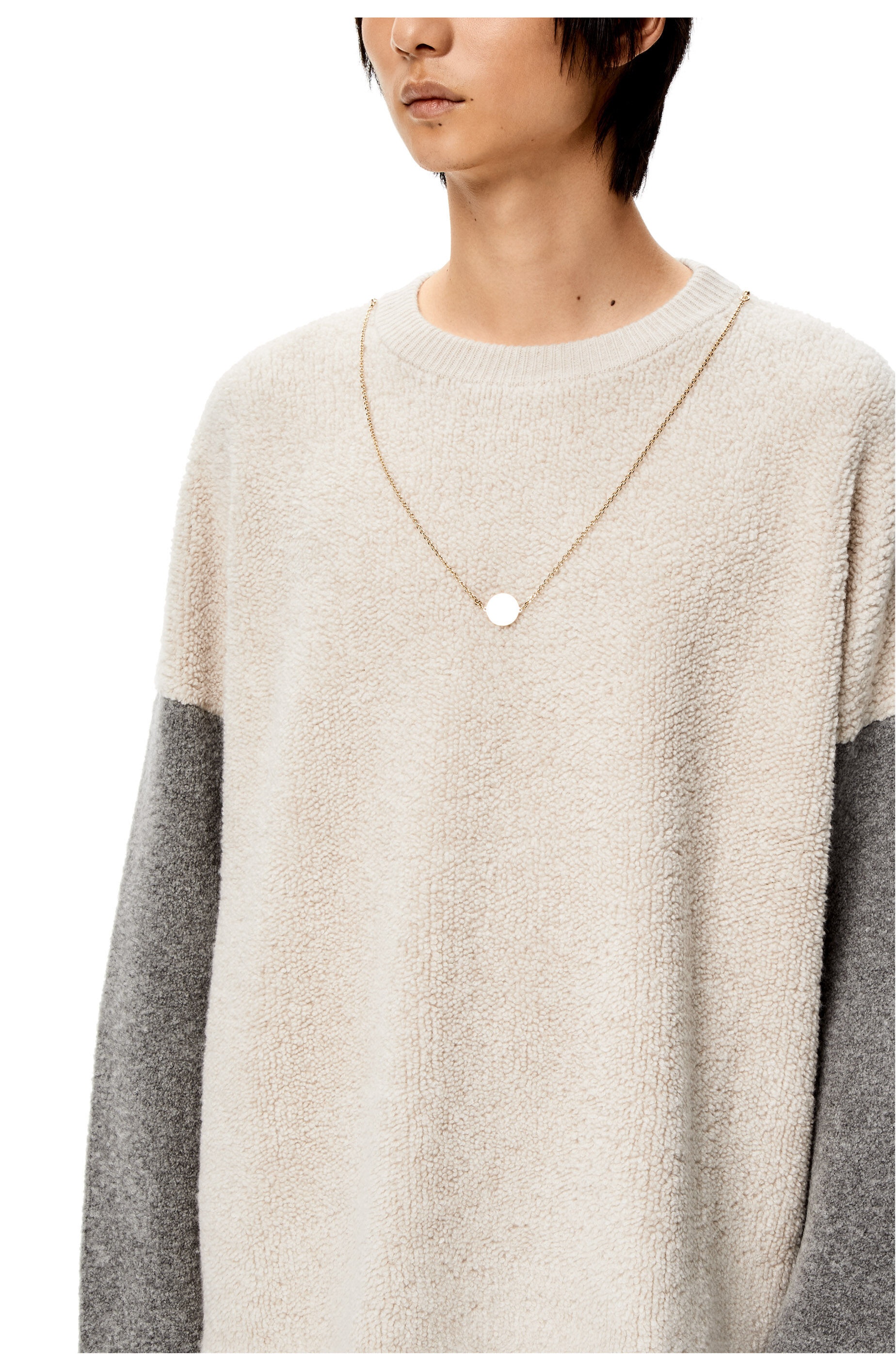 Chain sweater in wool and cashmere - 5