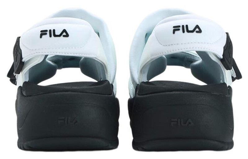 FILA (WMNS) FILA Puff Sandals 'White Black' F12W321401FWA outlook