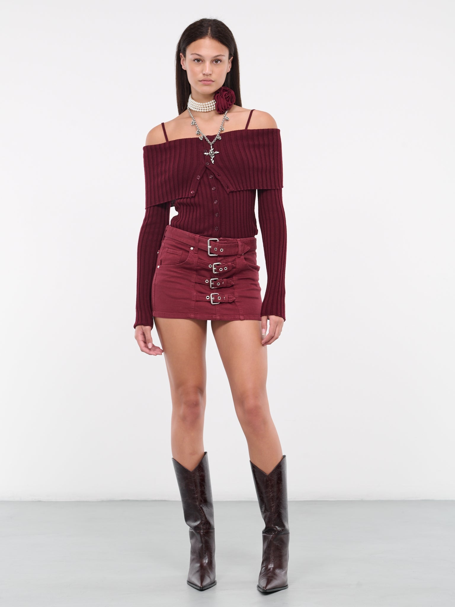 Jean Buckle Mini Skirt - 6
