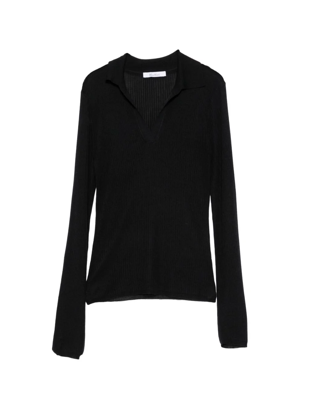 ribbed-knit polo sweater - 1