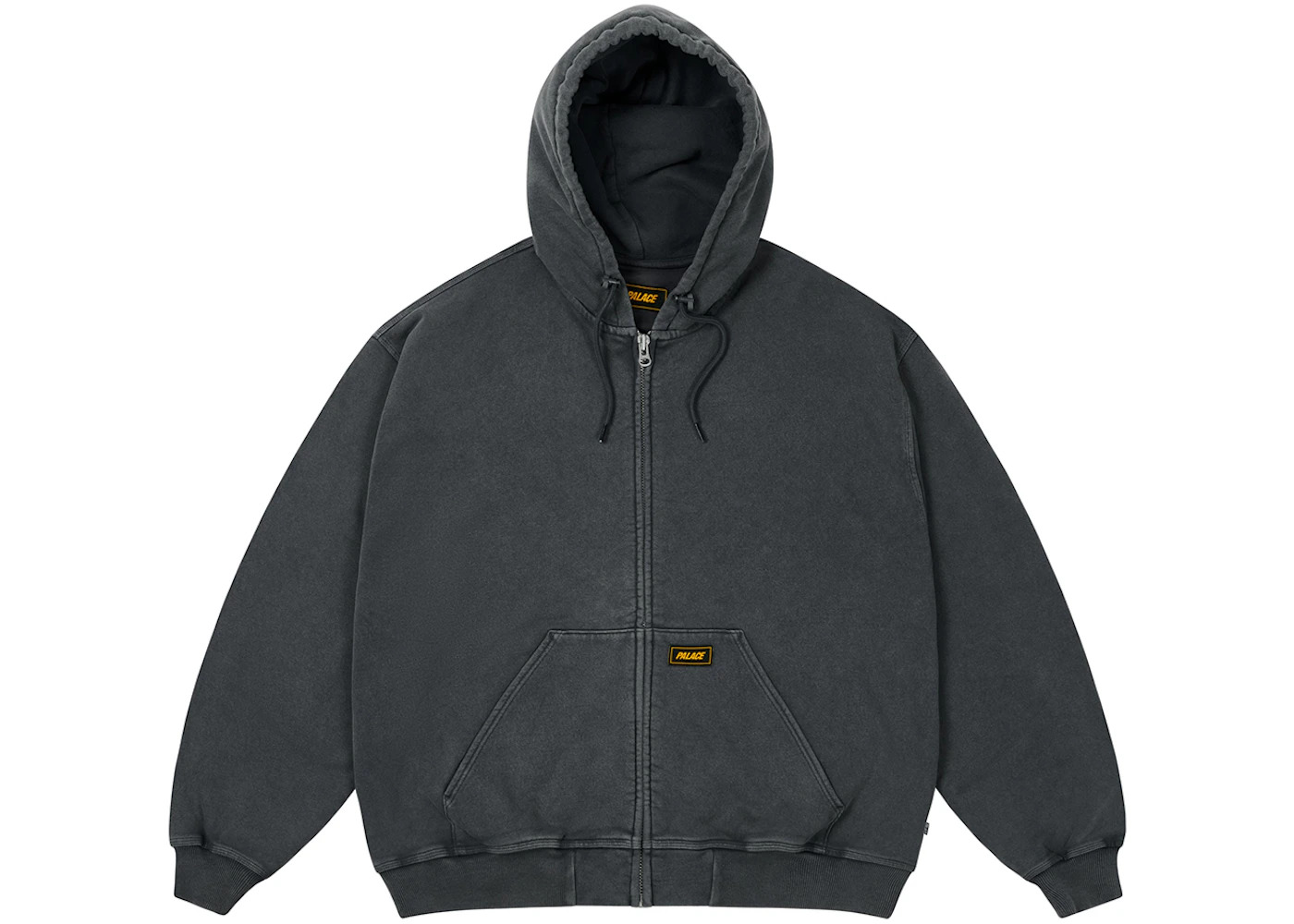 Palace Triple Stitch Zip Hood Pigment Black - 1