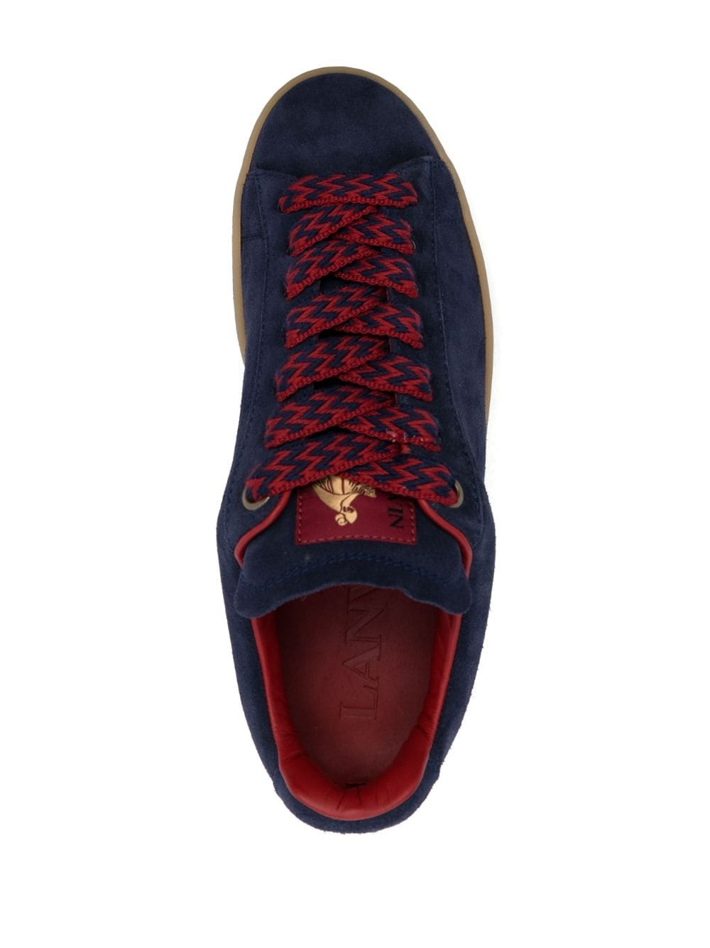 lace-up low-top sneakers - 4