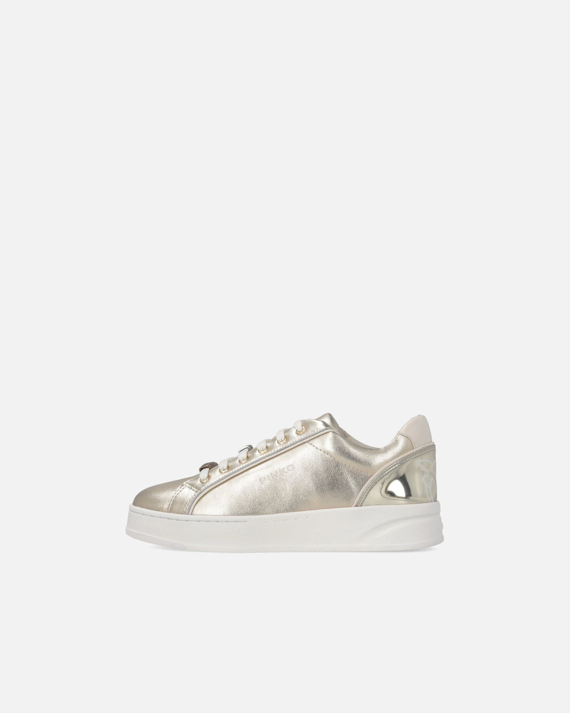 PINKO LAMINATED SNEAKERS WITH LOGO outlook