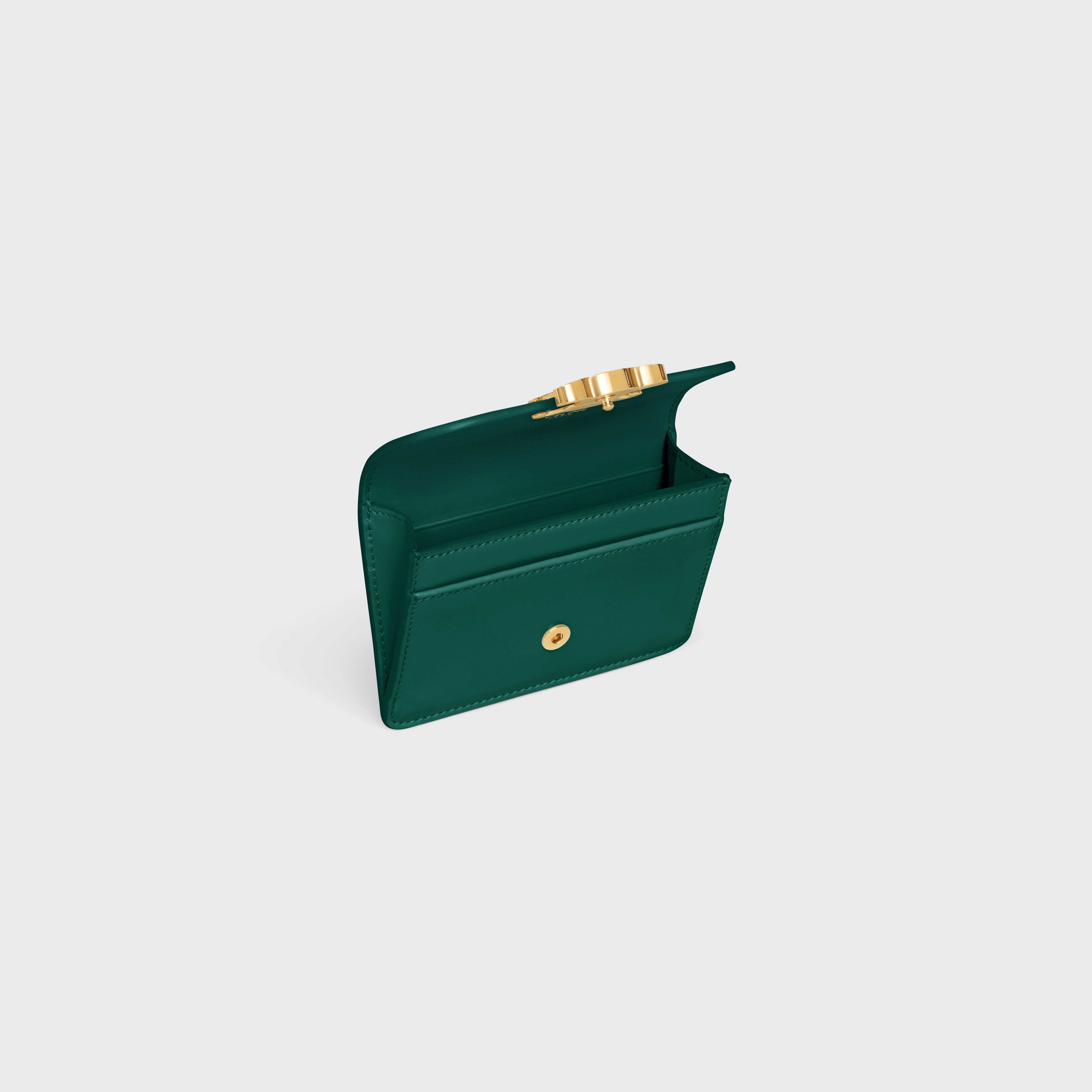 CARD HOLDER WITH FLAP TRIOMPHE in Shiny calfskin - 4