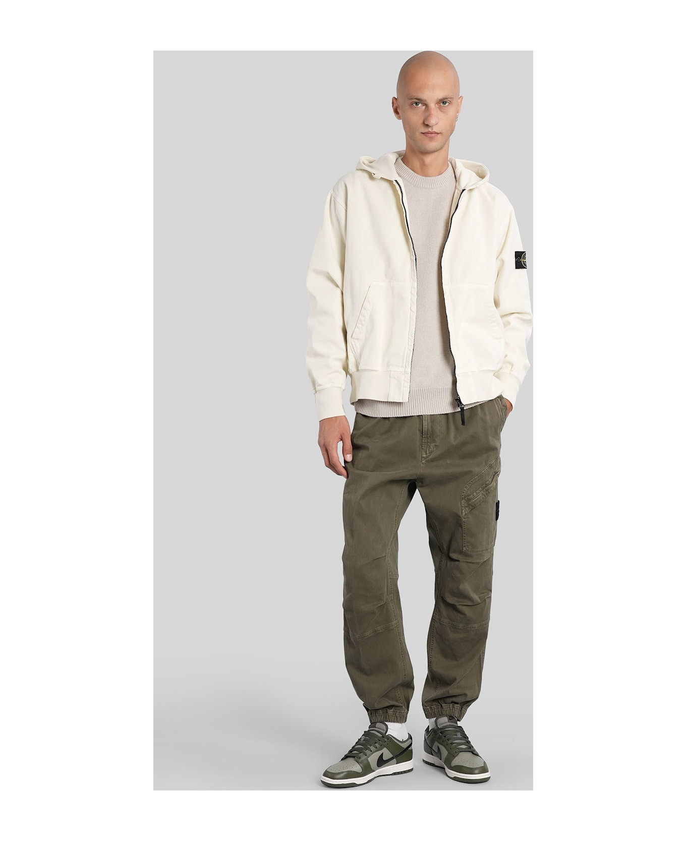 Casual Jacket In Beige Cotton - 2