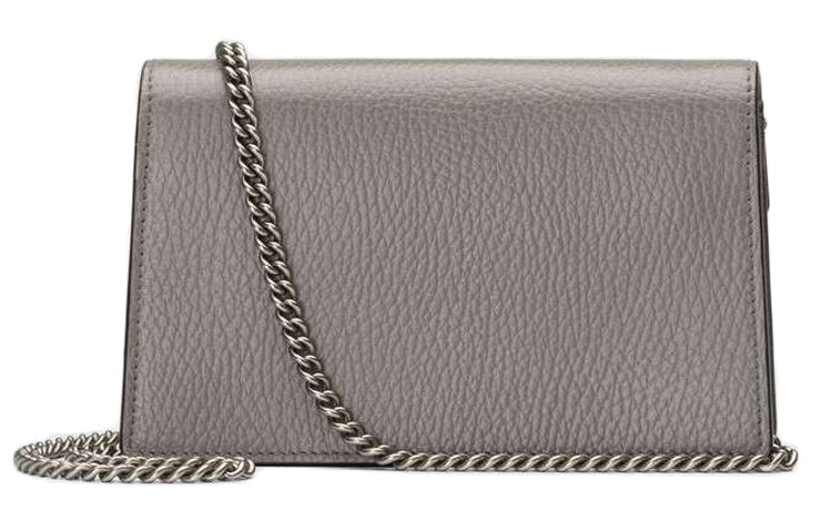 (WMNS) Gucci Dionysus Tiger Head Leather Chain Shoulder Messenger Bag Mini Gray Classic 476432-CAOGN - 2