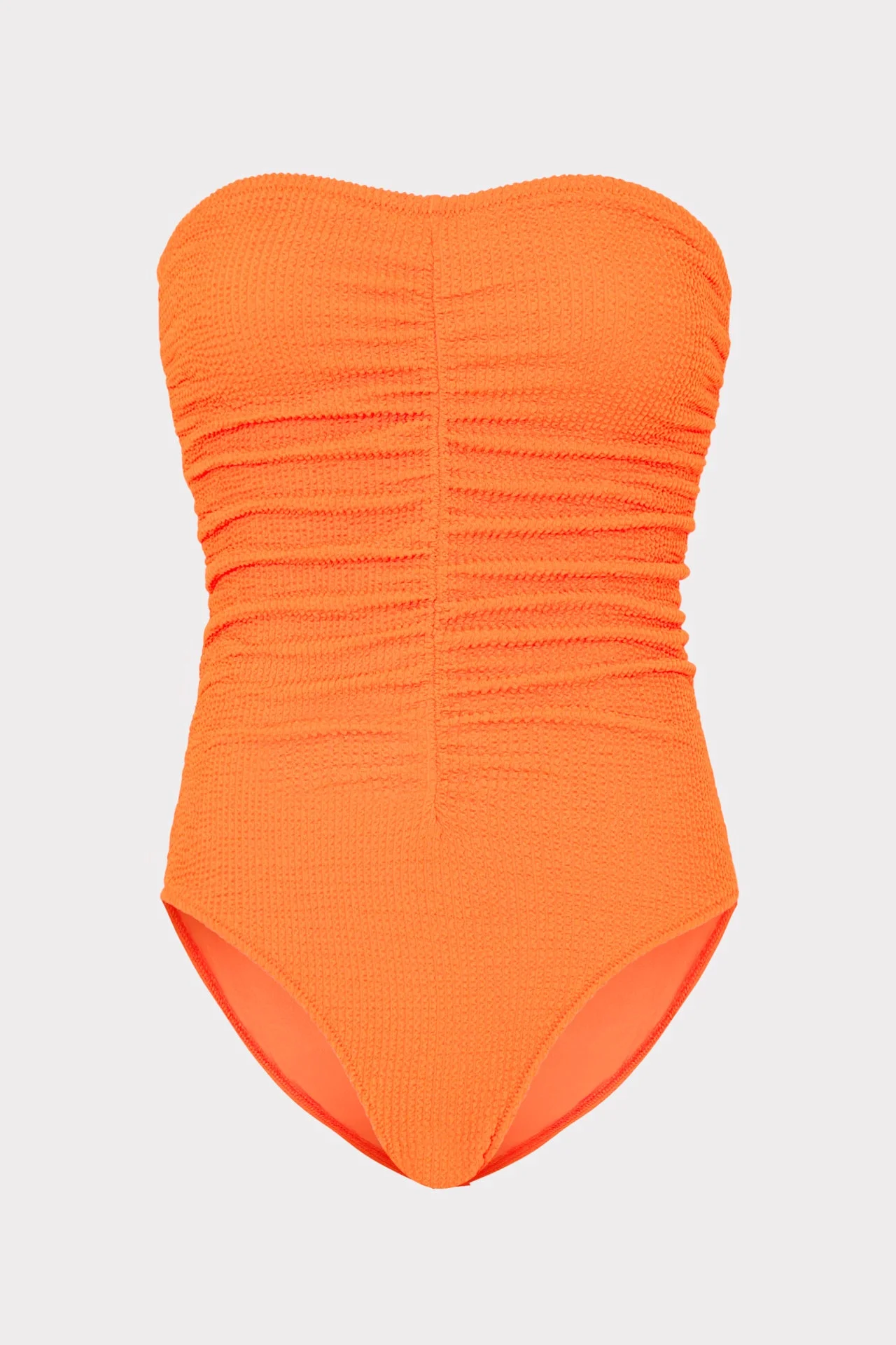 Textured Ruched One Piece - 1