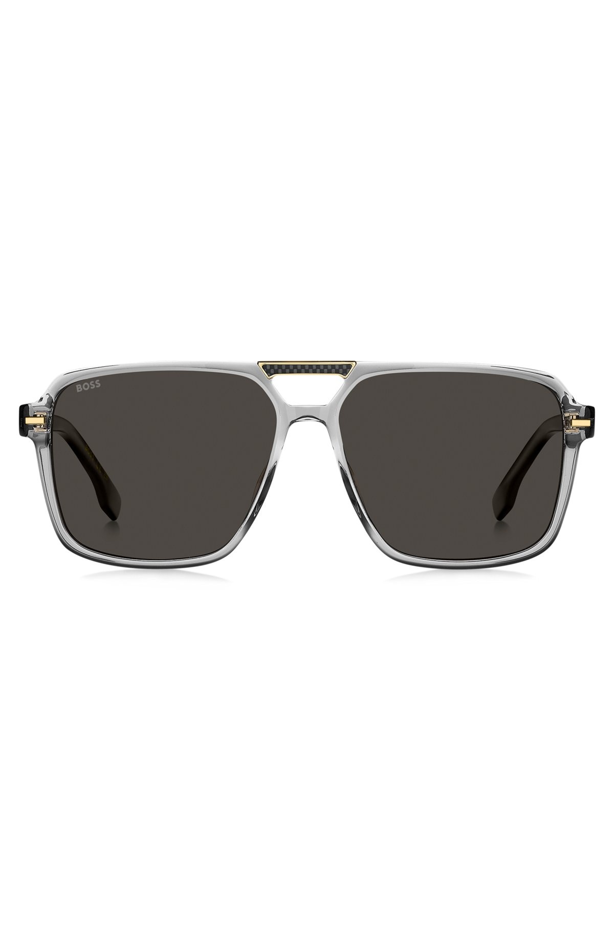 TRANSPARENT-ACETATE SUNGLASSES WITH CARBON-FIBER DETAILING 3