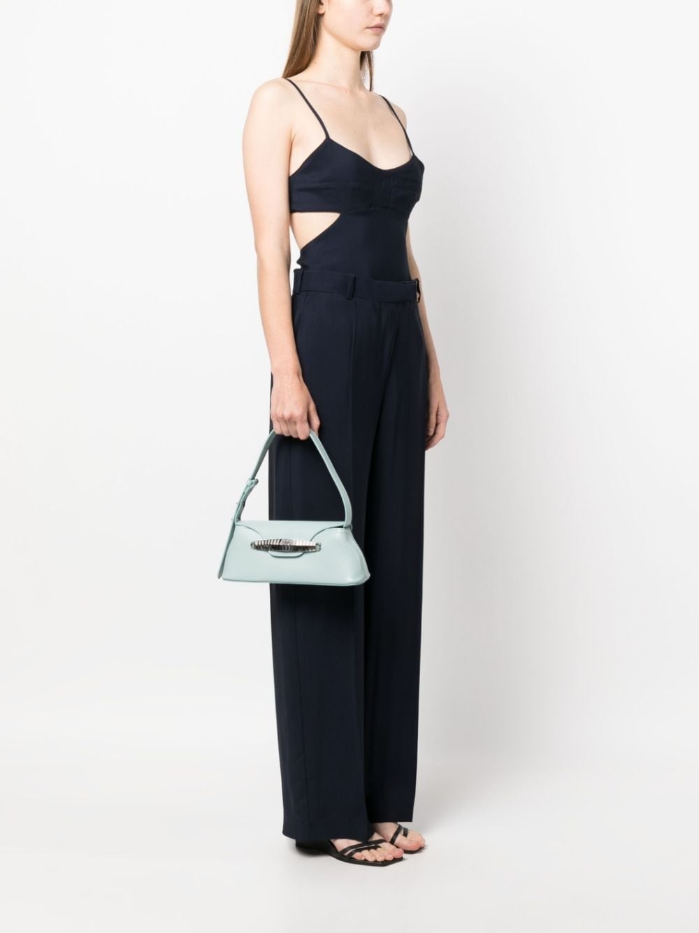 Eva snake-chain detail shoulder bag - 2