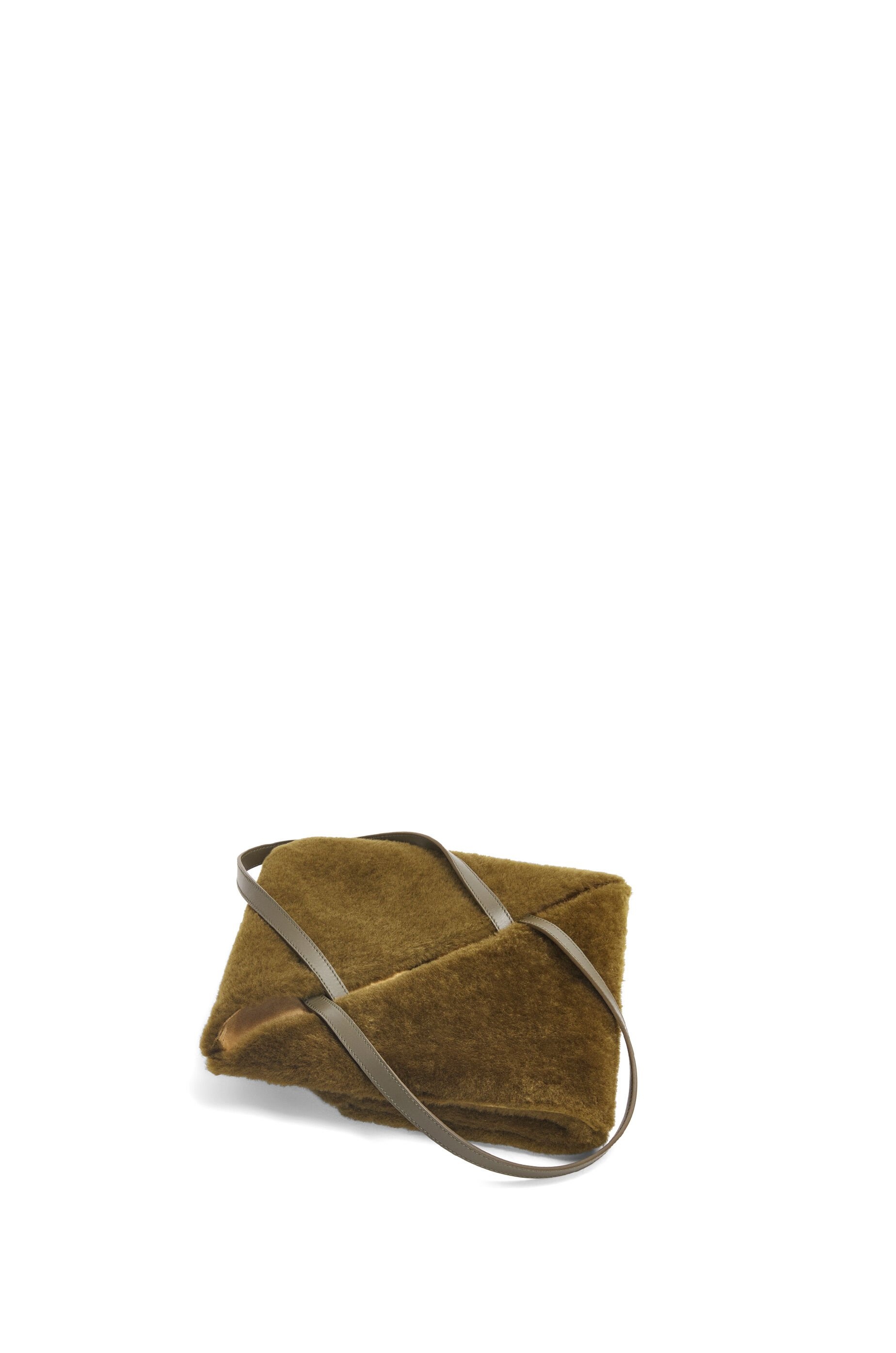Puzzle Fold Tote in shearling - 6