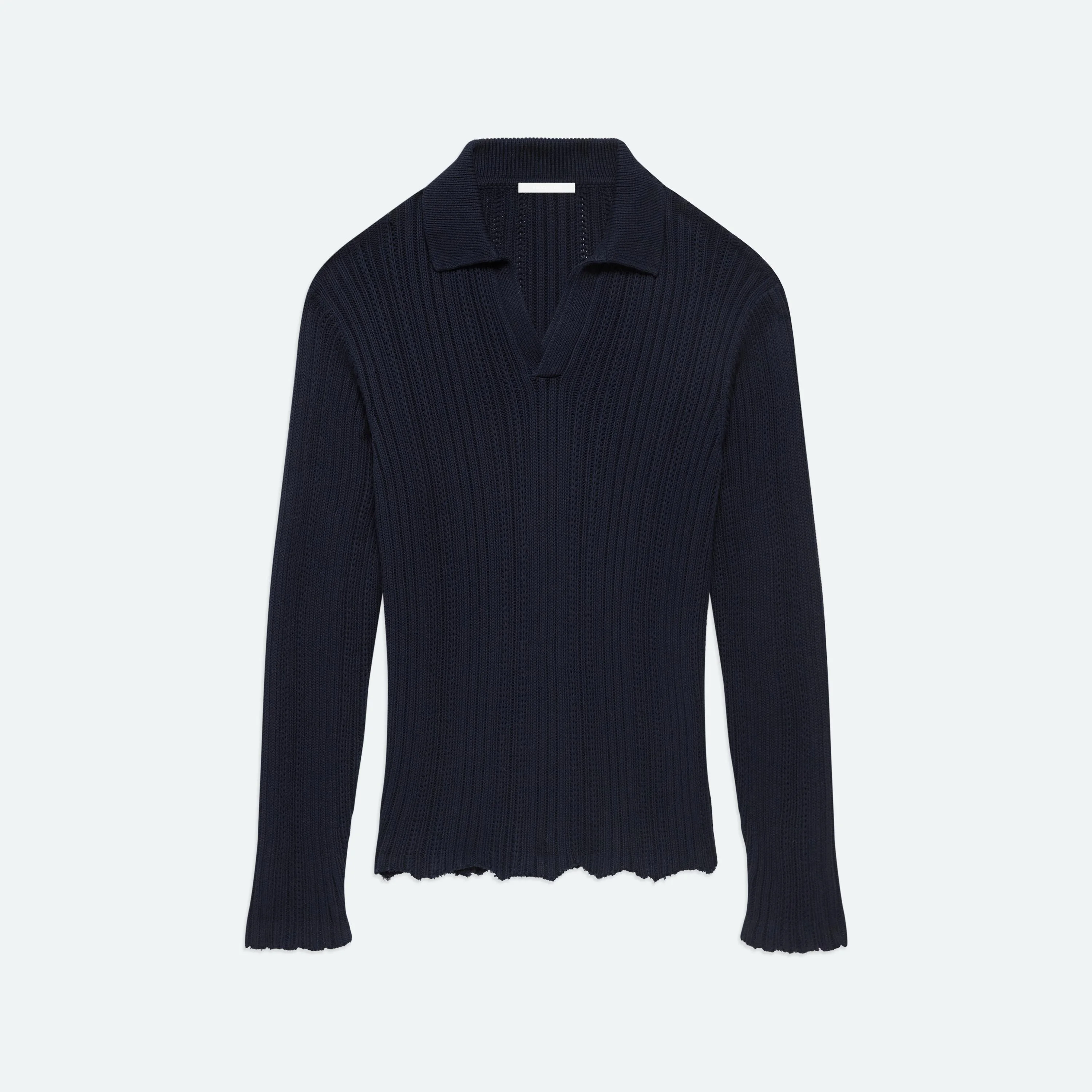 DISTRESSED RIB POLO - 1