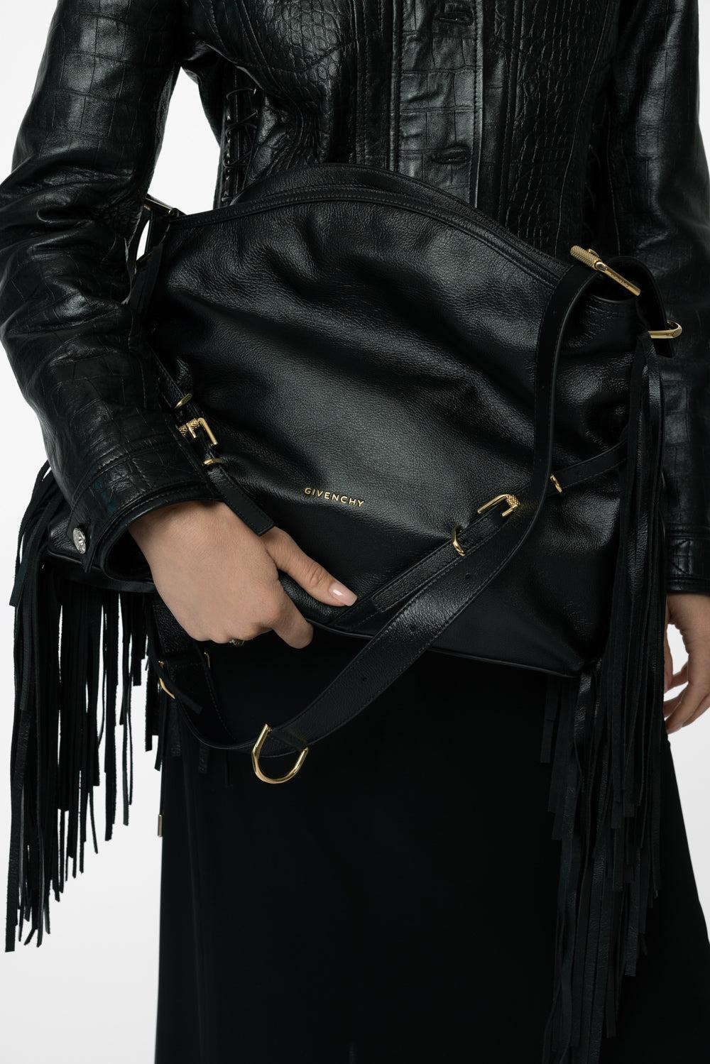 Voyou Medium Bag - Black Fringe - 3