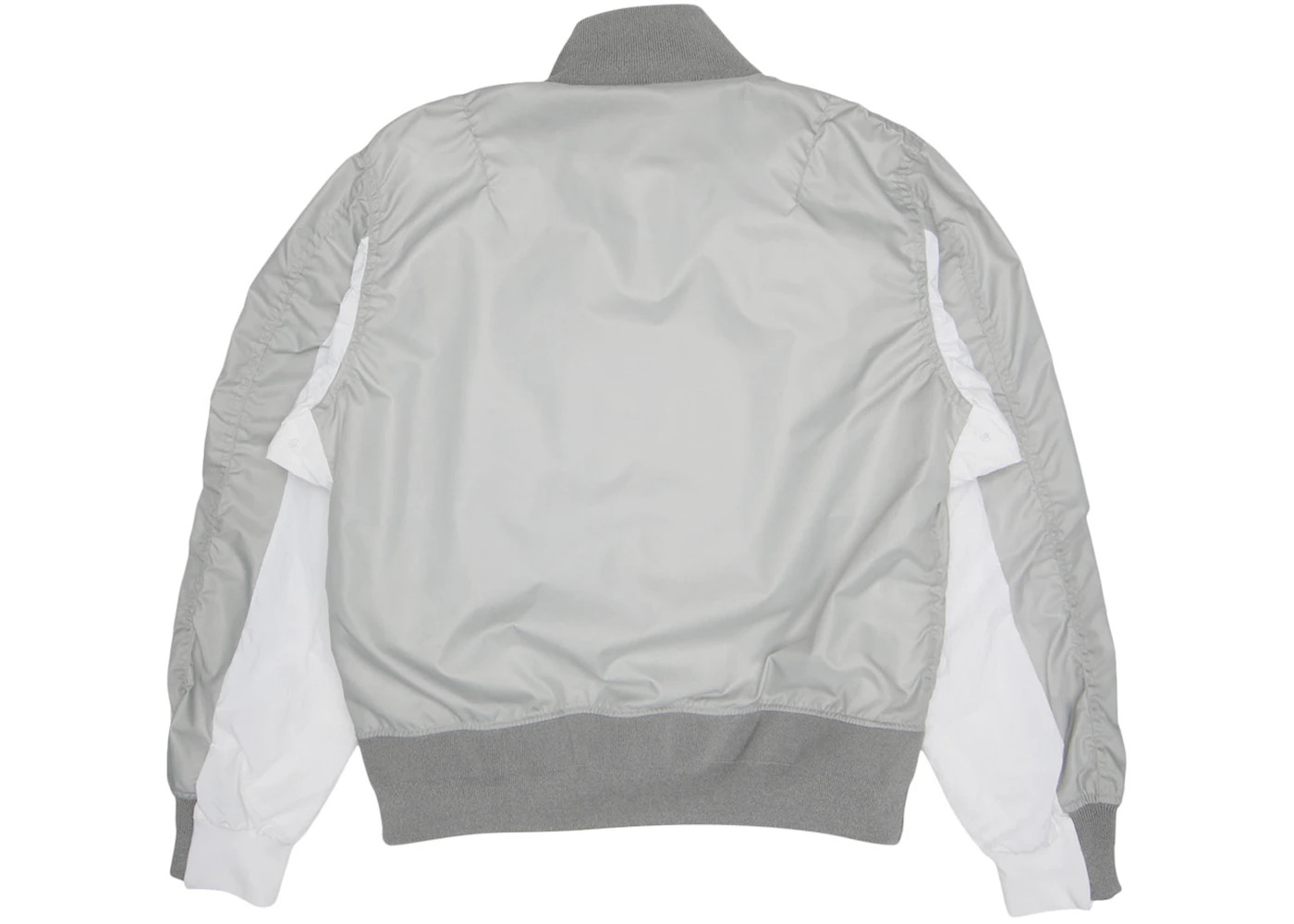 Nike x Sacai Layered Bomber Jacket Grey Fog - 3