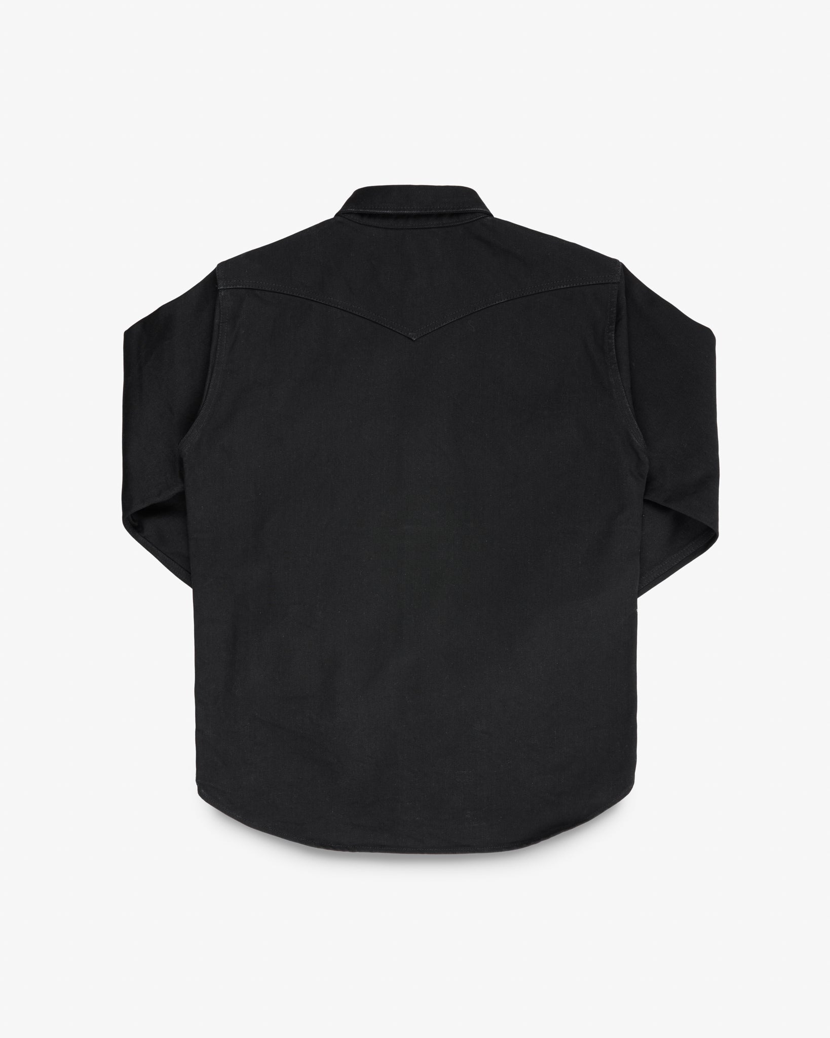 IHSH-362-BLK 16oz Non-Selvedge Denim CPO Shirt - Superblack (Fades To Grey) - 5
