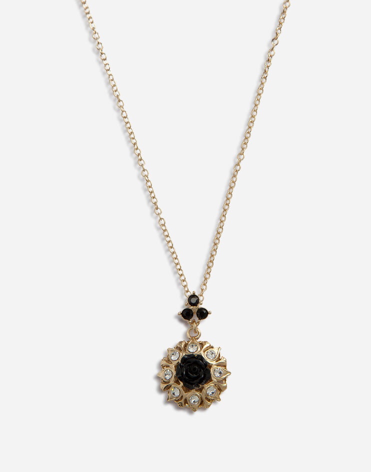 Necklace with rhinestone pendant - 2