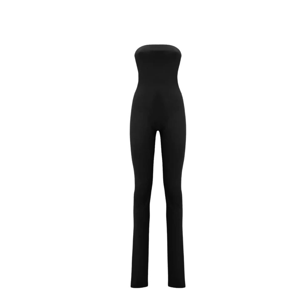 オールインワン・サロペット THE ATTICO Woman Jumpsuits Black 247WCP185RY02 100 The Attico Bustier Jersey Jumpsuit | Black | FARFETCH