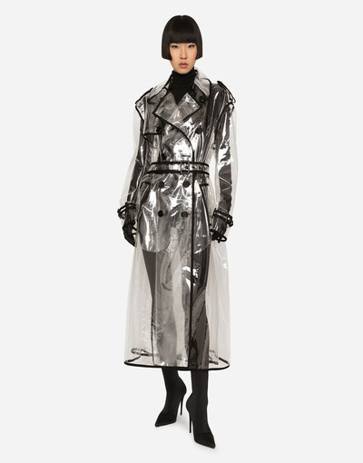 Dolce & Gabbana PVC trench coat with contrasting piping outlook