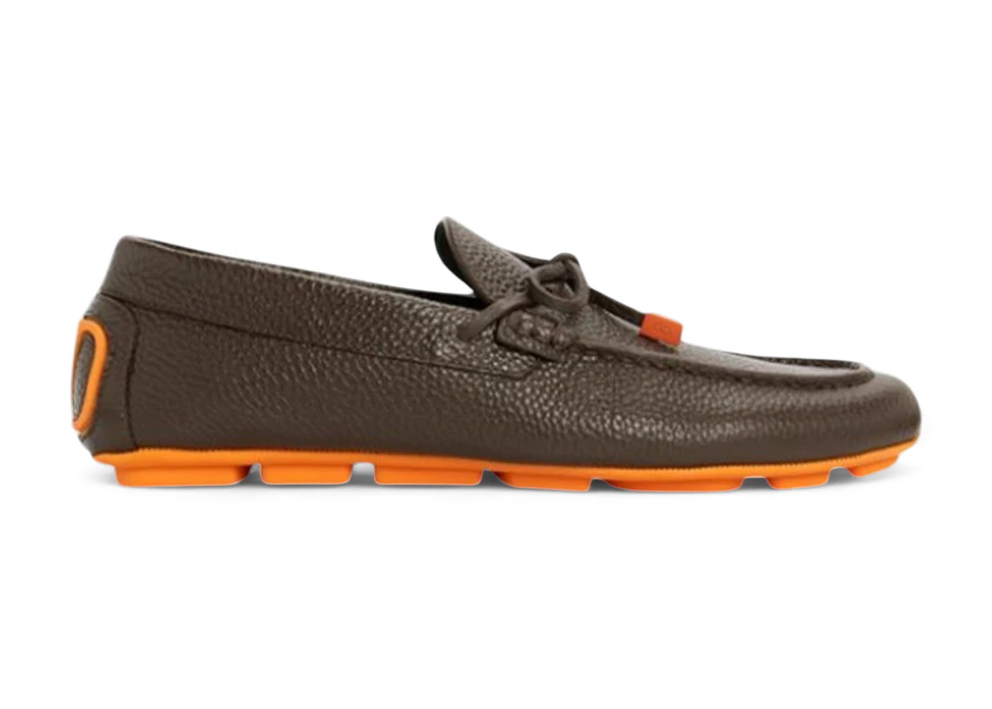Valentino V Logo Signature Driving Loafer Brown - 1