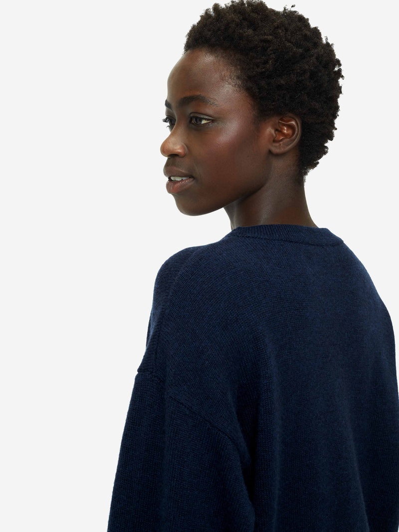 Women's Relaxed Sweater Daphne Cashmere Navy - 5