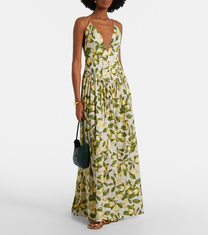 ADRIANA DEGREAS Printed cotton-blend maxi dress outlook
