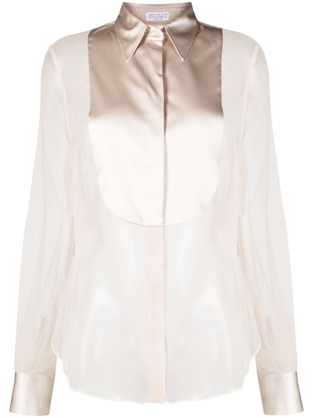 sheer silk shirt - 1