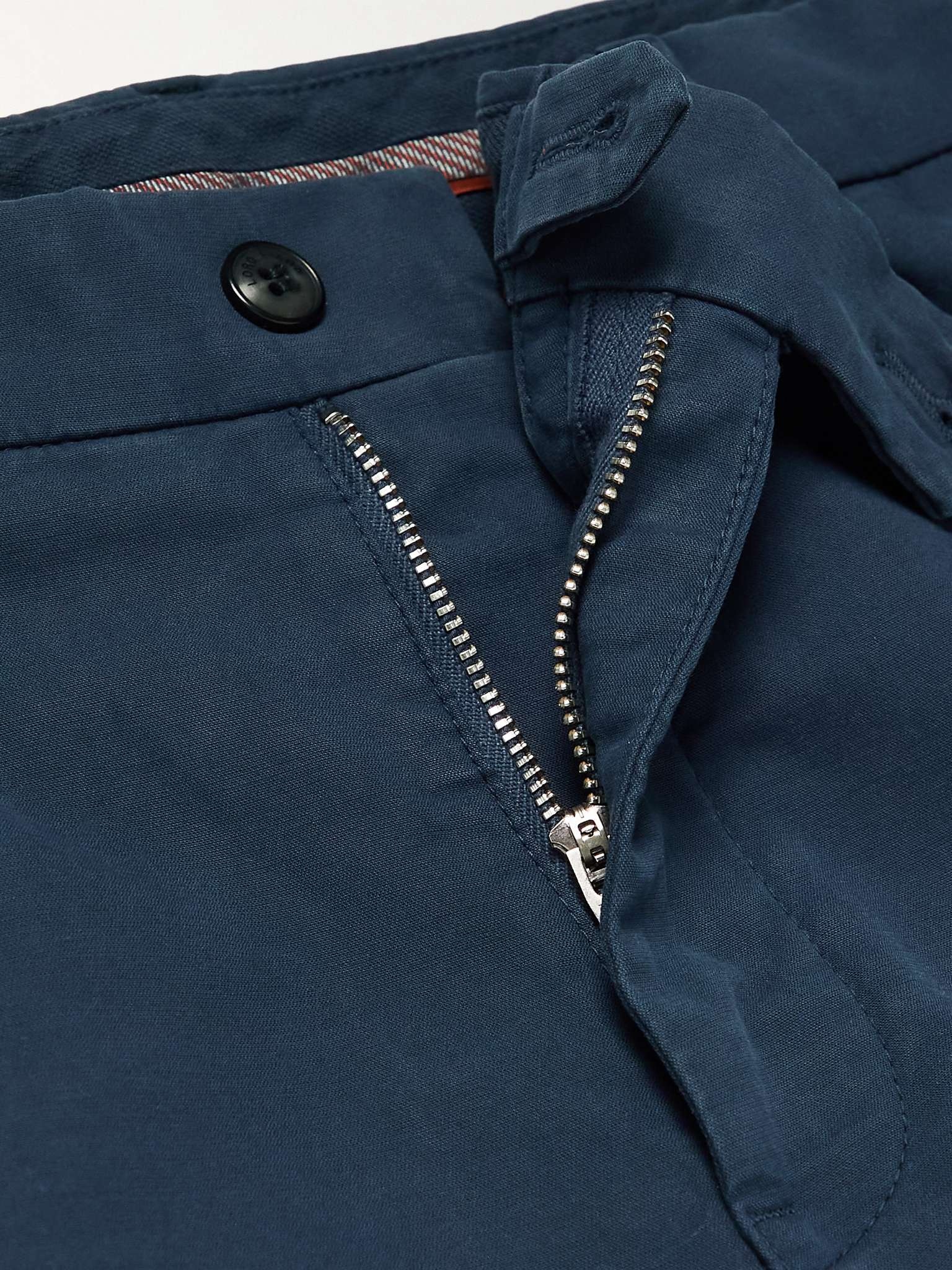 Slim-Fit Cotton-Blend Trousers - 5