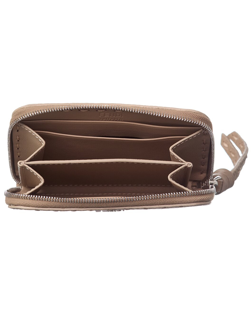 FENDI Zip Around Peekaboo Mini Leather Wallet - 3