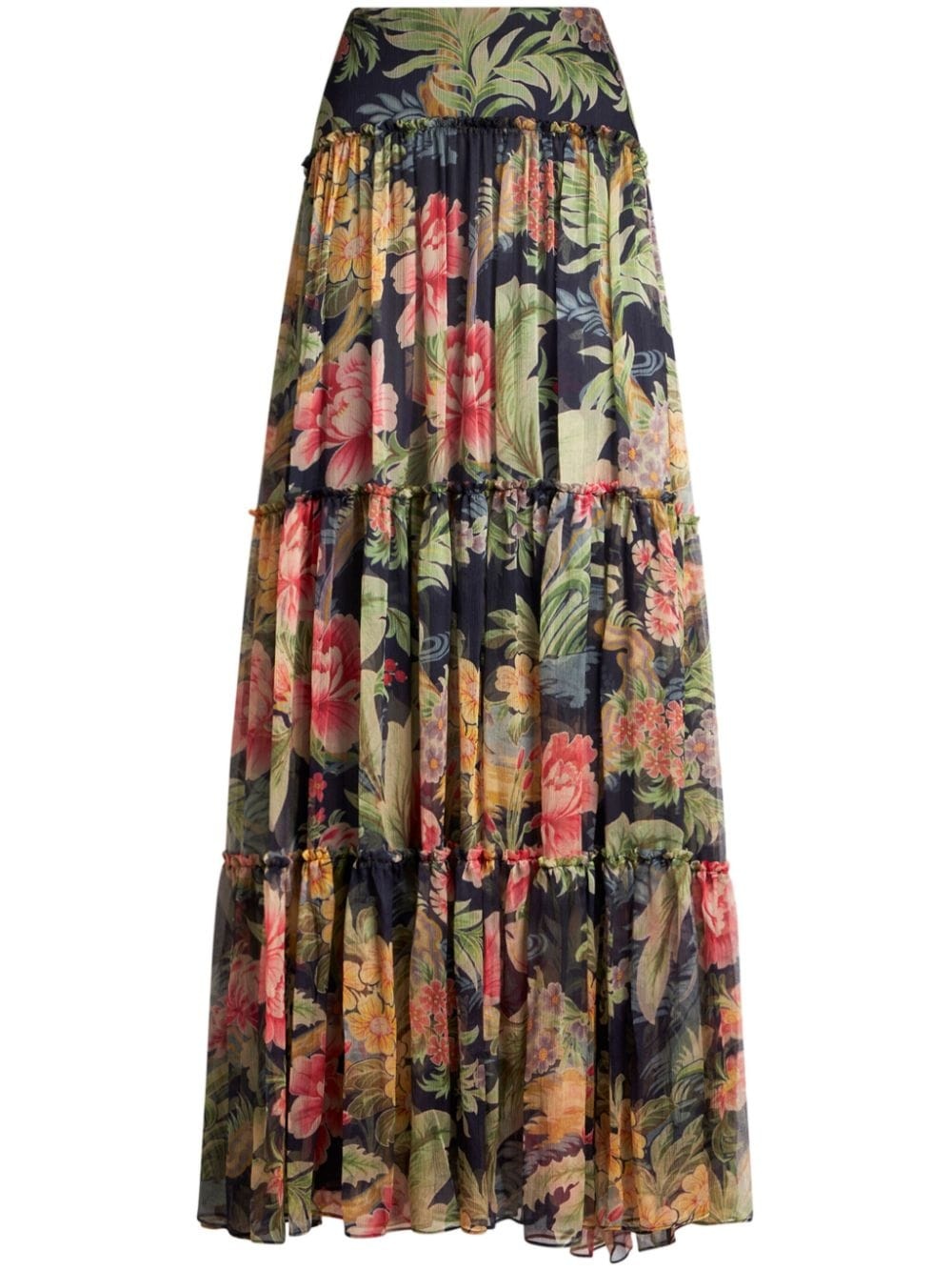 floral-print maxi skirt - 1