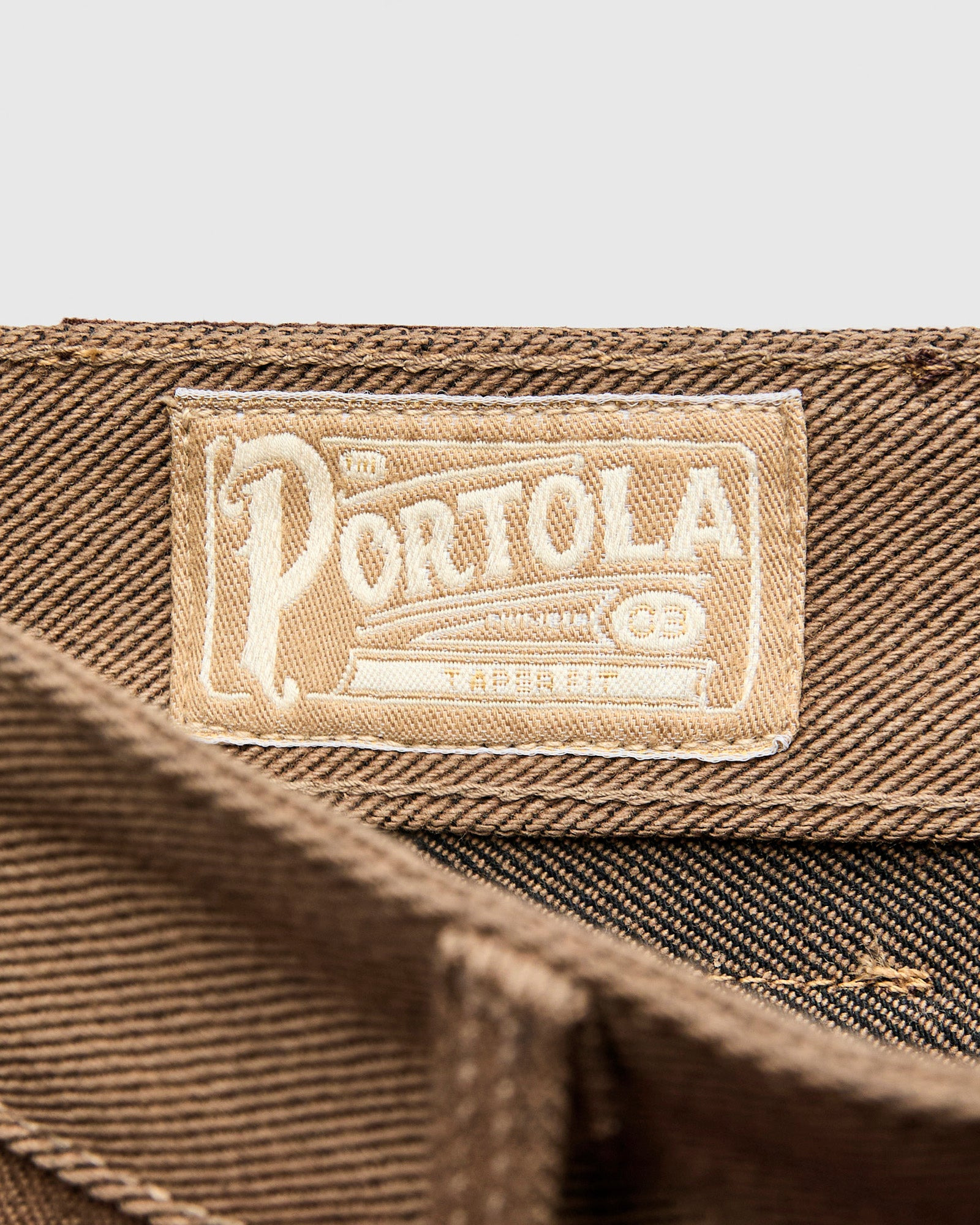 "Portola" 15oz Brown Selvedge Denim - Tapered Fit - 8