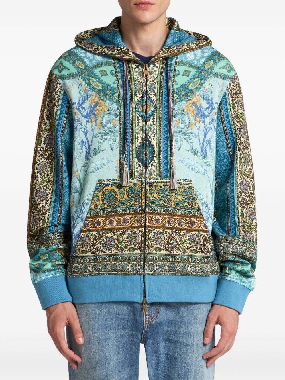 abstract print hoodie - 2