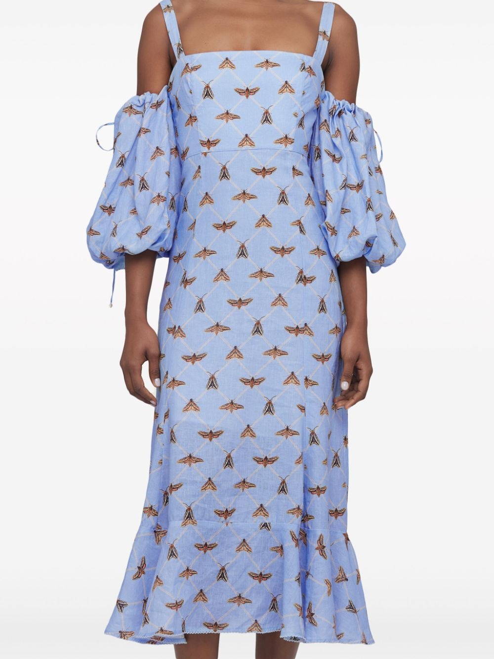 Mercedes Polilla linen midi dress - 4