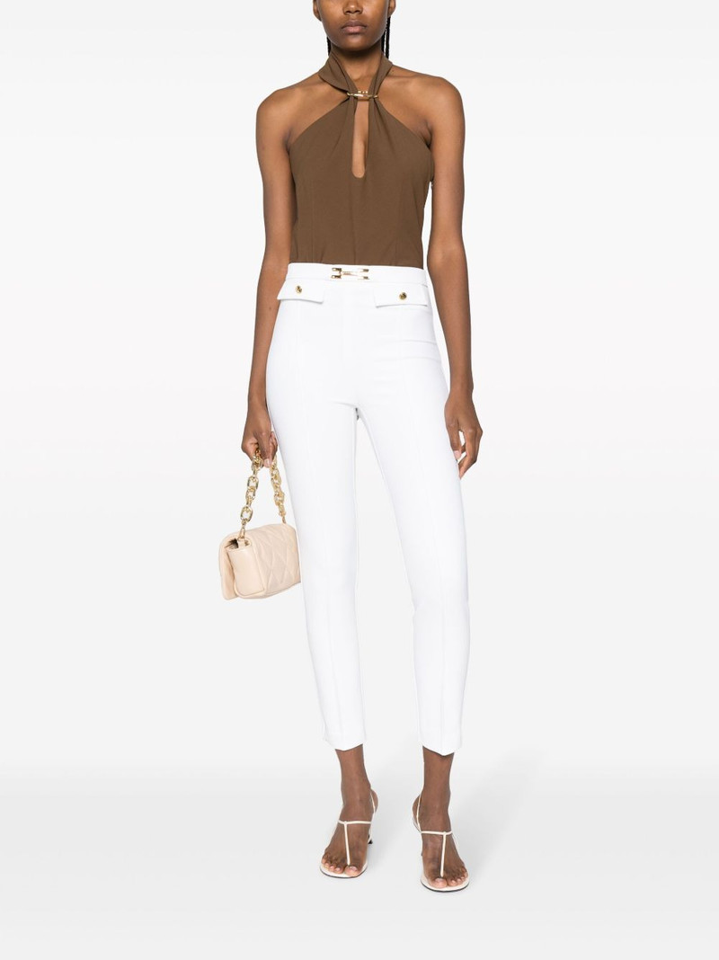 ELISABETTA FRANCHI logo-embellished cropped trousers outlook