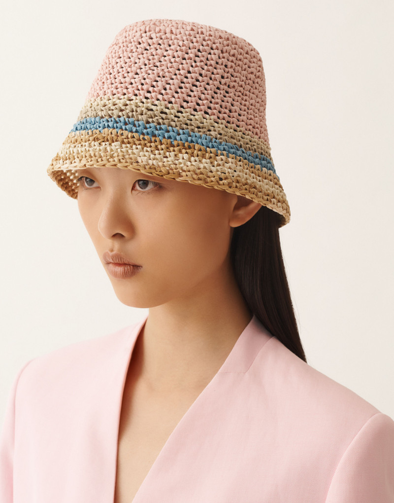 FABIANA FILIPPI Crochet fisherman hat in raffia outlook