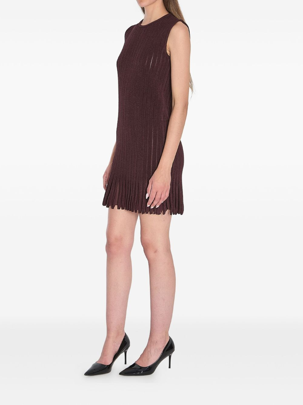 striped sleeveless mini dress - 2