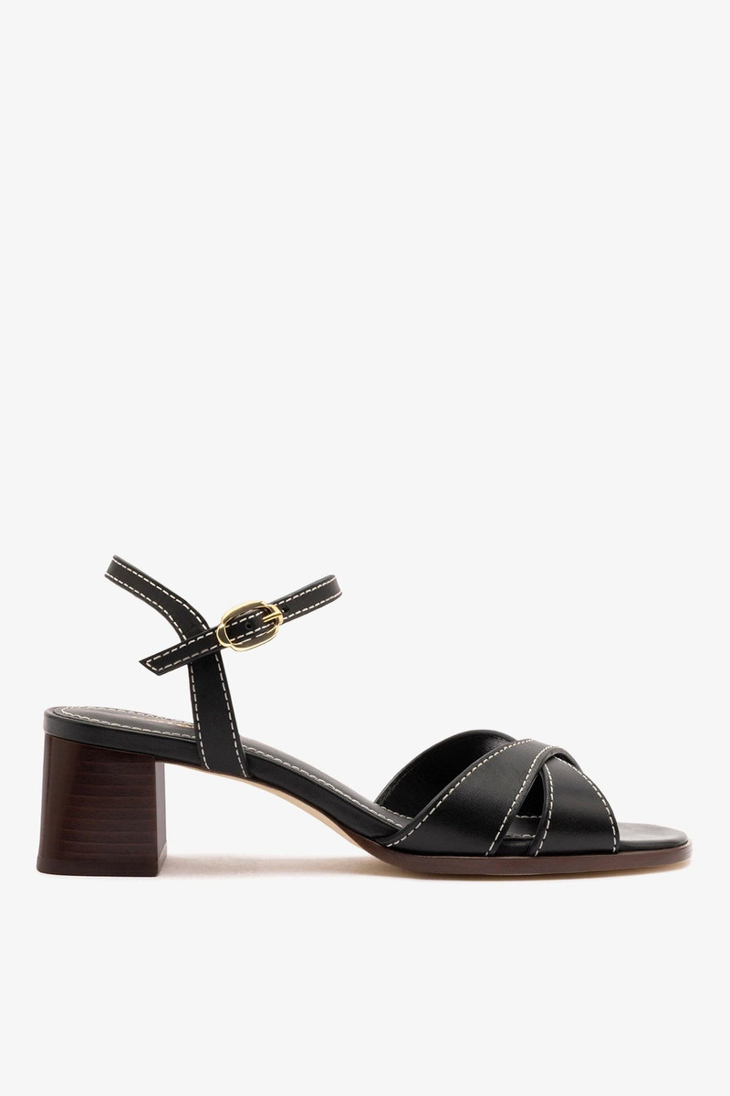 Roma Sandal In Vegetale Black Leather 1