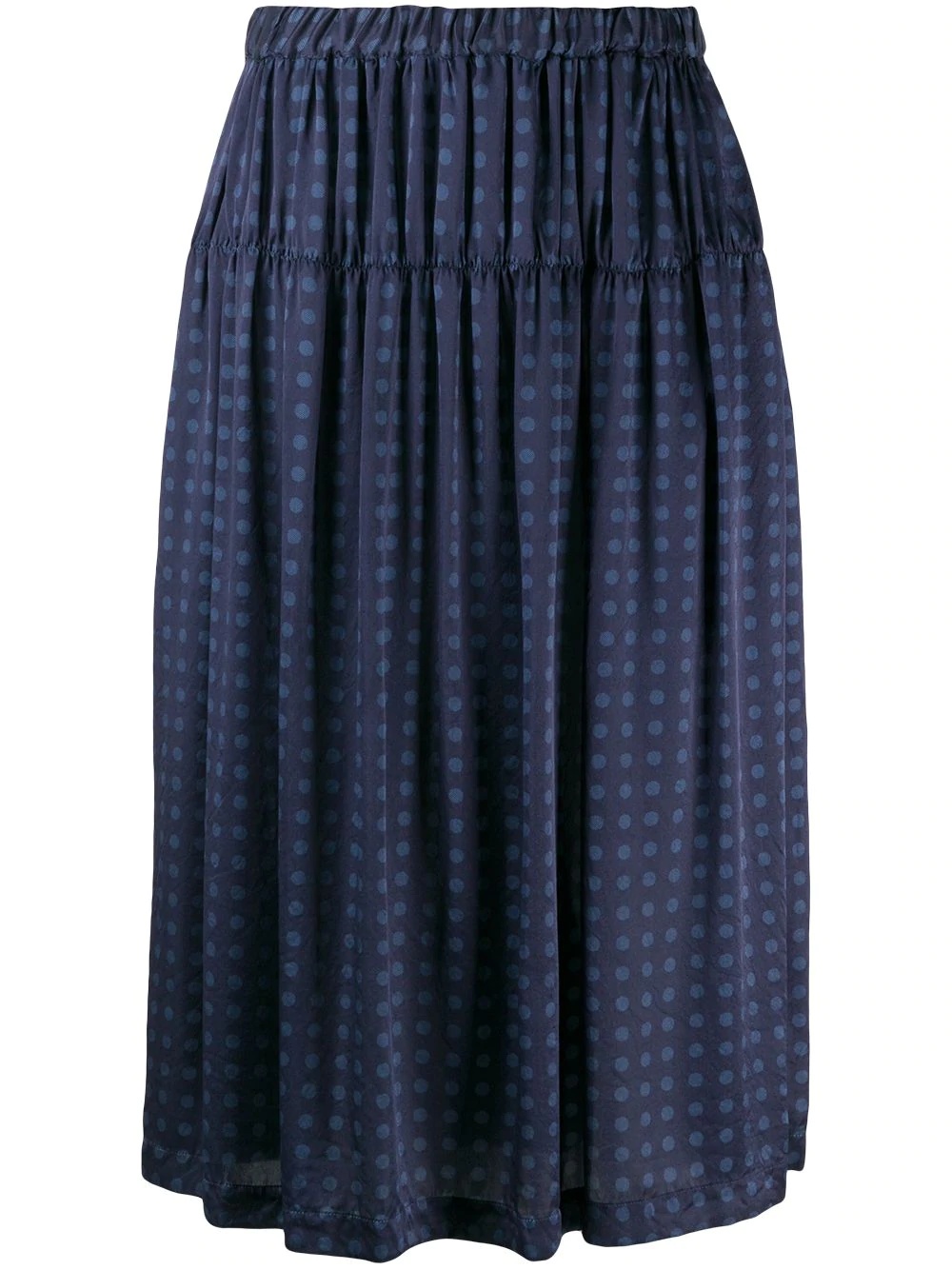 polka dot skirt with gathered detail - 1