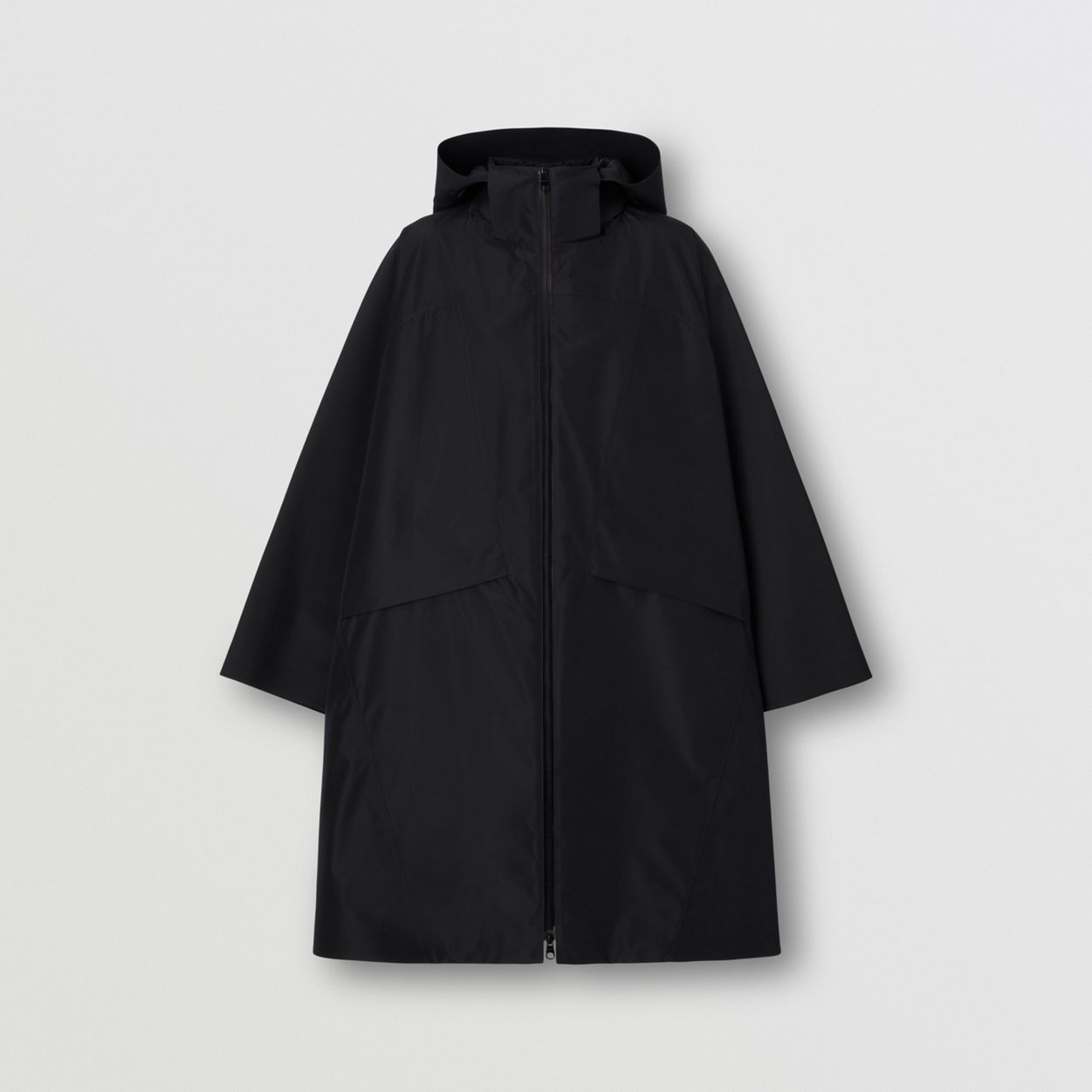 Detachable Hood Logo Print Oversized Parka - 1