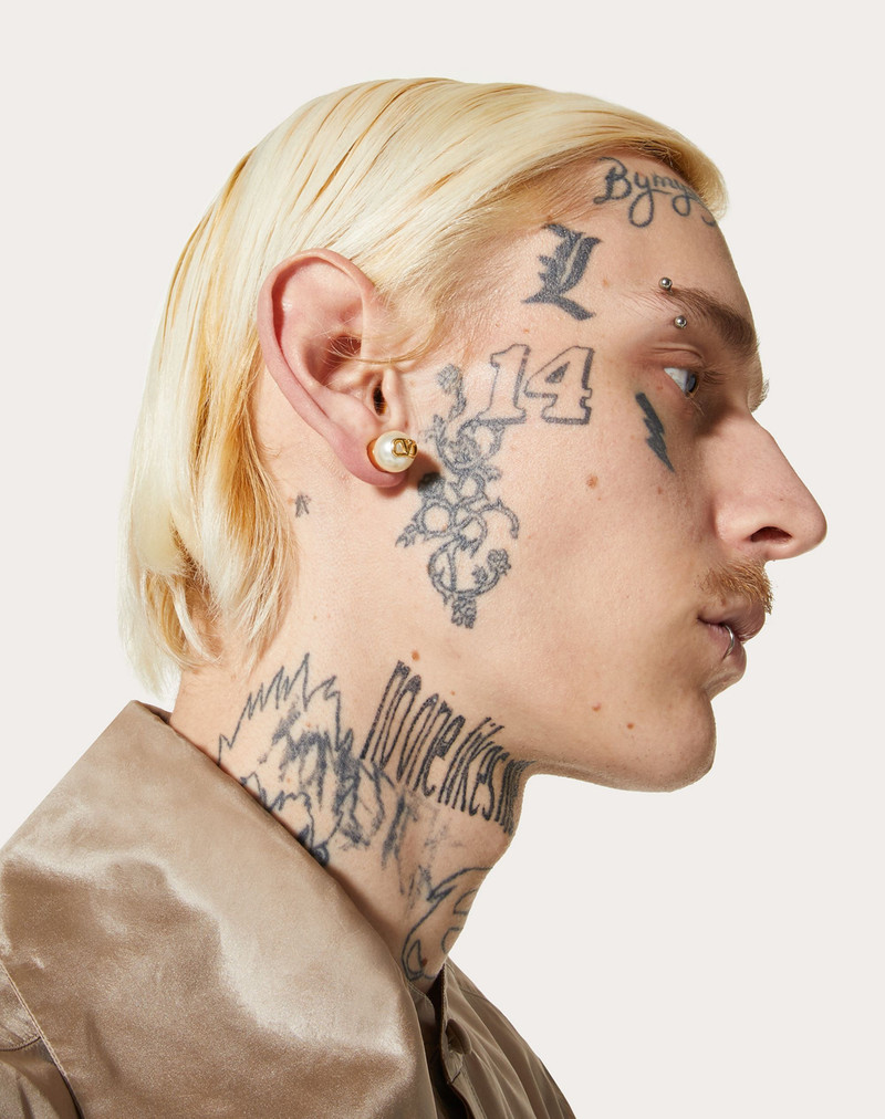 VLOGO SIGNATURE SINGLE METAL EARRING WITH SWAROVSKI® PEARL 5