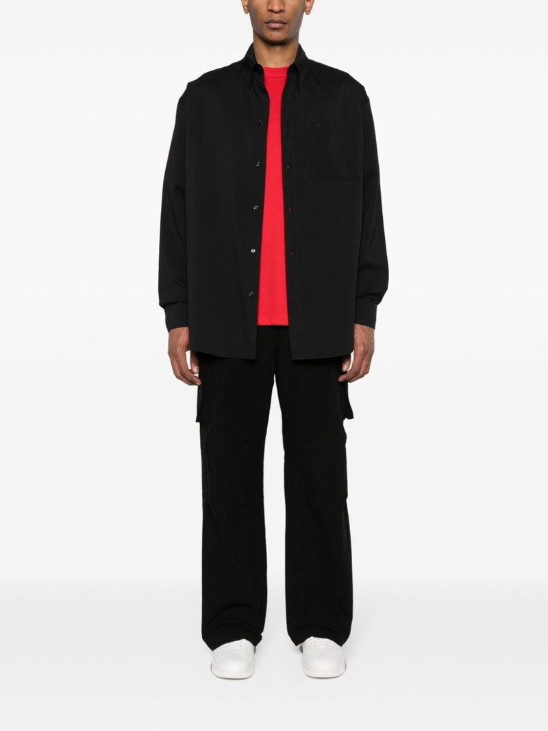 Off-White monogram-embroidered cotton shirt outlook