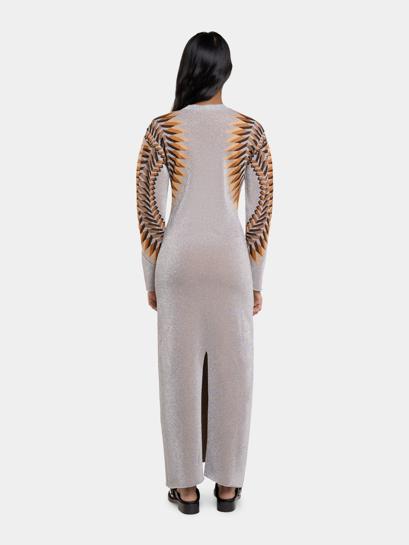 LONG LUREX JACQUARD DRESS 6